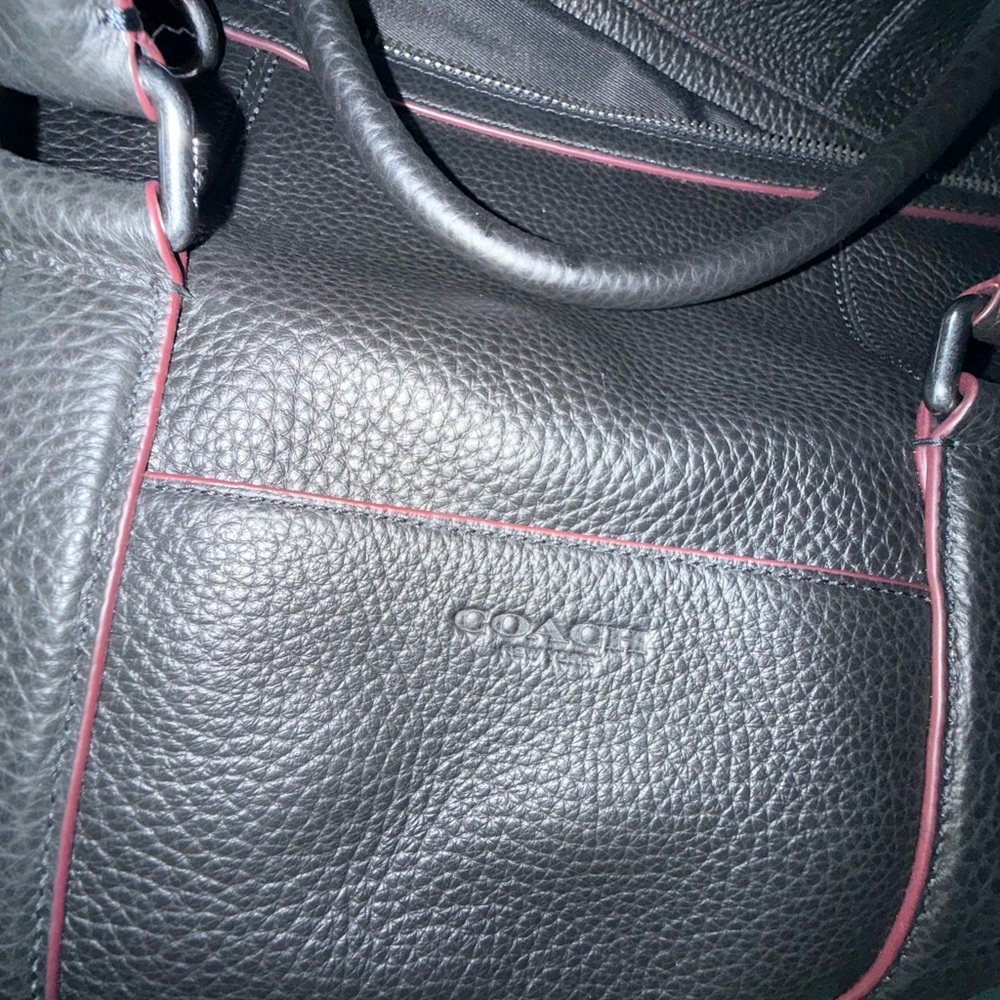 Coach trekker Pebbled Black Leather Satchel - Picture 12 of 16